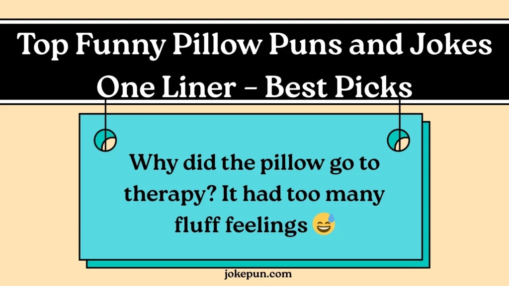 Top Funny Pillow Puns and Jokes One Liner – Best Picks
