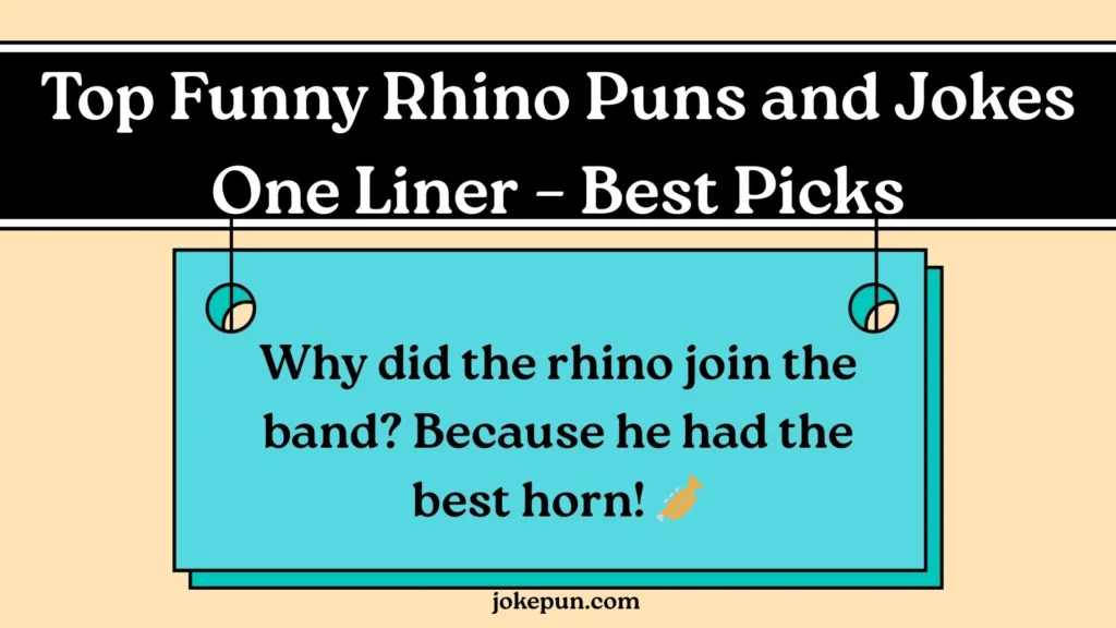 Top Funny Rhino Puns and Jokes One Liner – Best Picks
