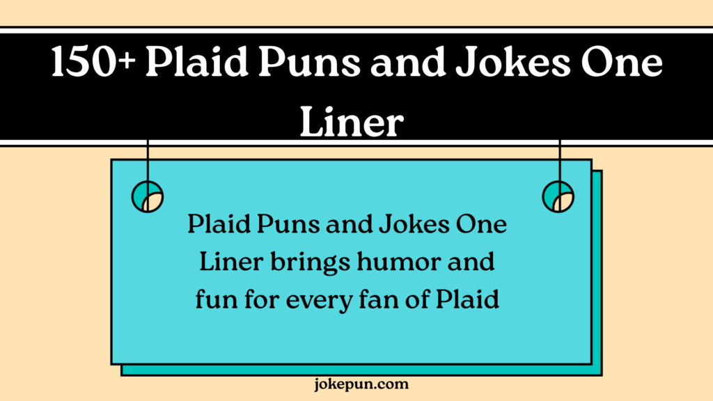 150+ Plaid Puns and Jokes One Liner