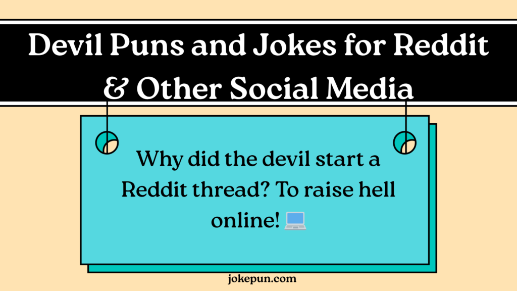 Devil Puns and Jokes for Reddit & Other Social Media