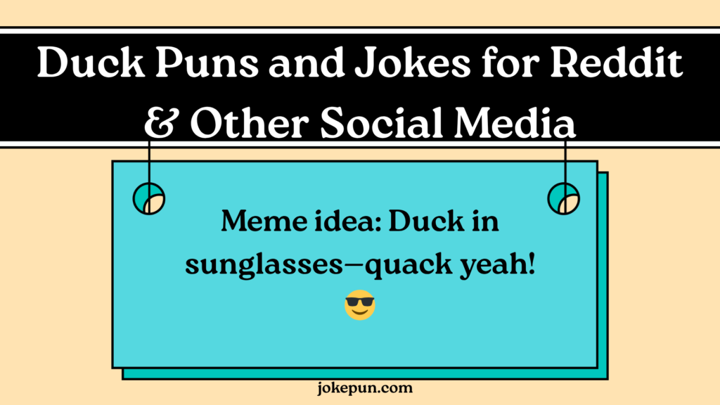 Duck Puns and Jokes for Reddit & Other Social Media