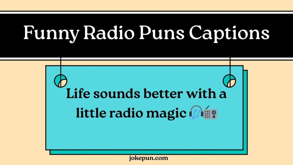 Funny Radio Puns Captions