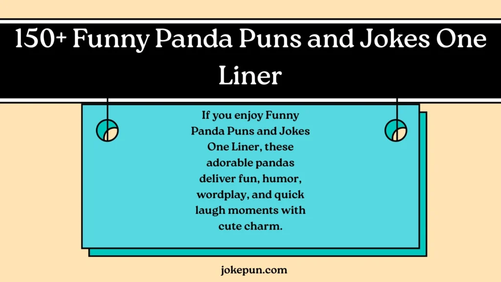 150+ Funny Panda Puns and Jokes One Liner