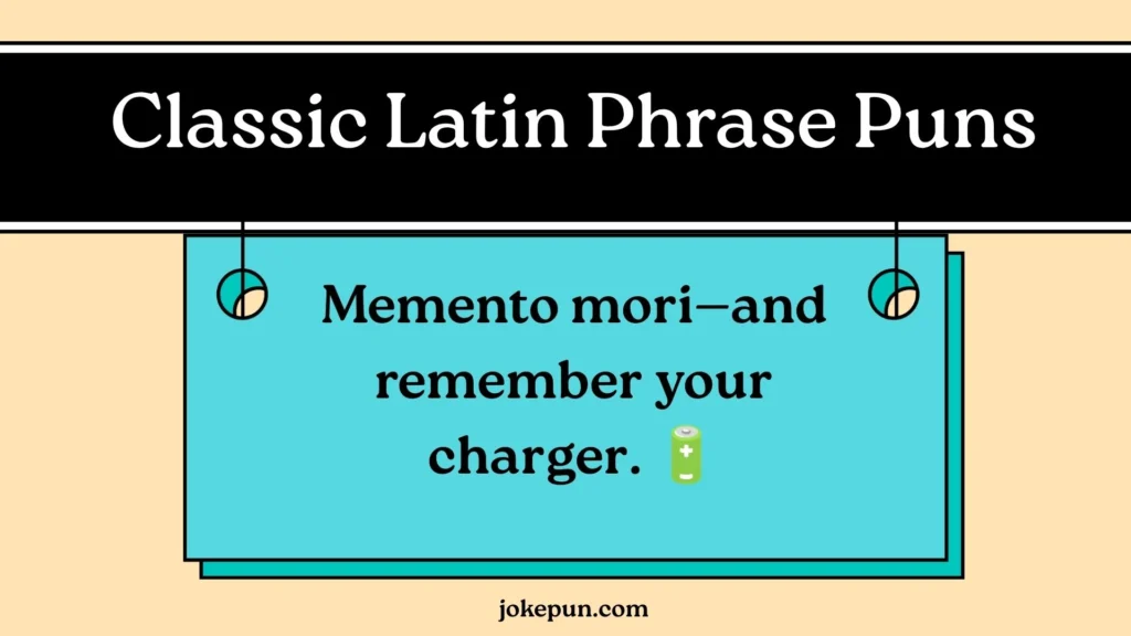 Classic Latin Phrase Puns