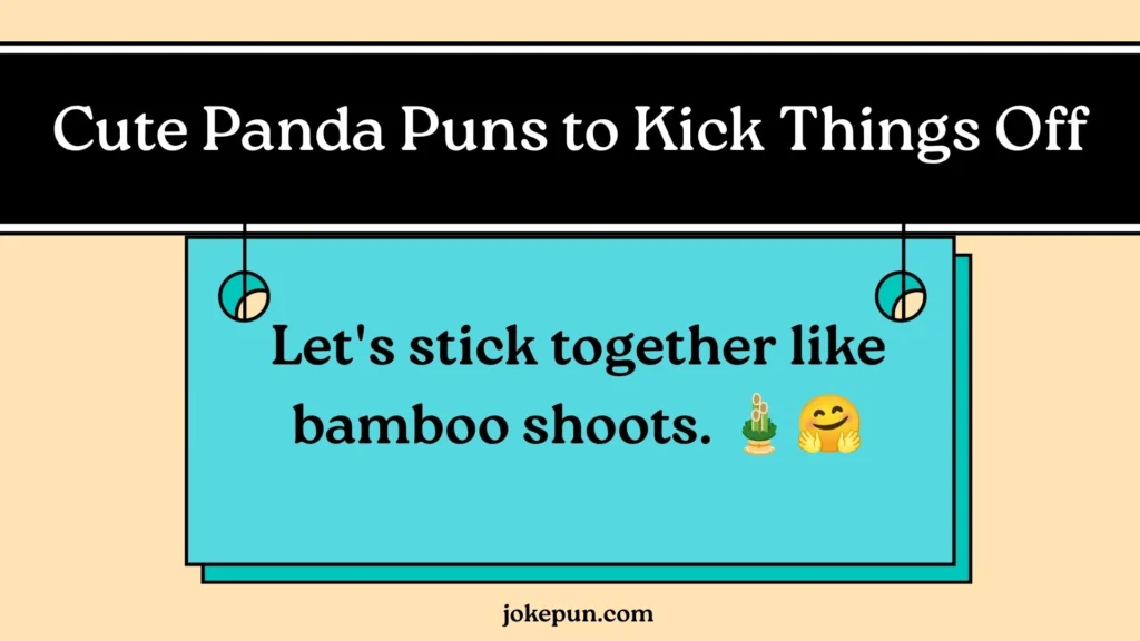 Cute Panda Puns to Kick Things Off