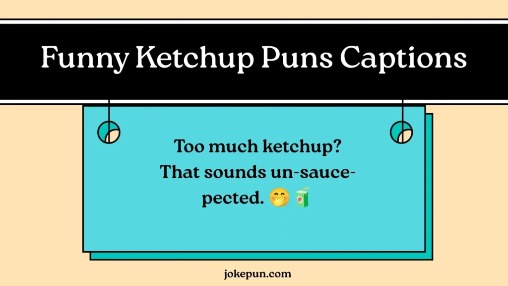 Funny Ketchup Puns Captions