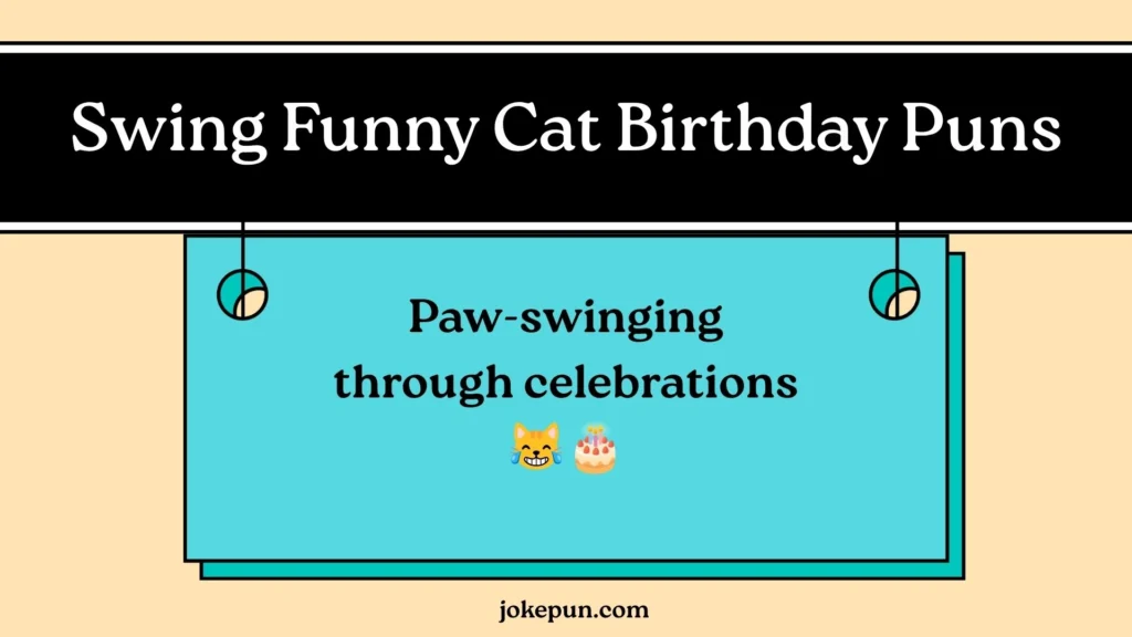 Swing Funny Cat Birthday Puns